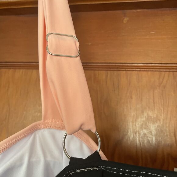 Aqua Eve Women's Tankini Top Size 24W Scoop Neck Ruched Adjustable Straps NWT - Picture 8 of 8